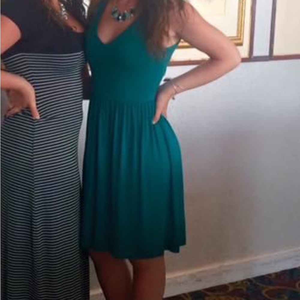 Loft emerald dress
